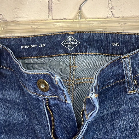 St. John’s Bay Straight leg jeans tall size 18w long length - Picture 5 of 8